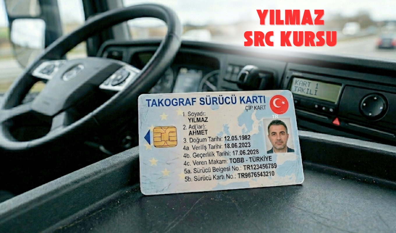 Sayısal takograf sürücü kartı örneği, takograf kartı başvurusu ve SRC zorunluluğu 2026